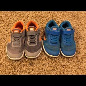 Lot of 2 Boys 10C Nike Revolution Shoes